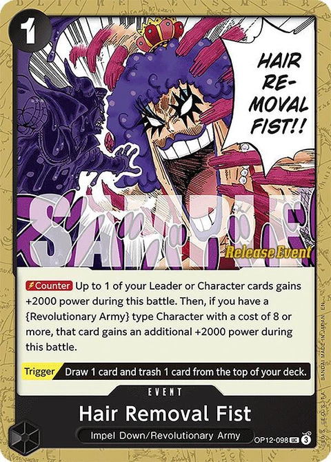 Hair Removal Fist - One Piece Card Game card