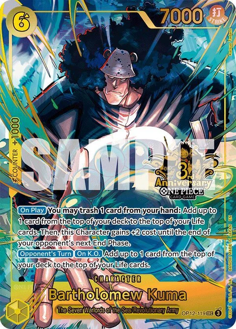 Bartholomew Kuma (Japanese Version 3rd Anniversary Set) - One Piece Card Game card
