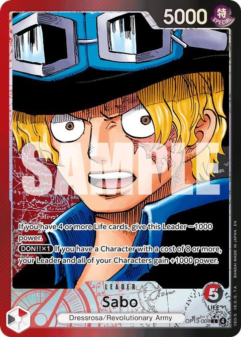 Sabo (Alternate Art) - One Piece Card Game card