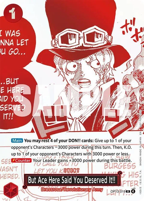 But Ace Here Said You Deserved It!! (3rd Anniversary Treasure Campaign Pack) - One Piece Card Game card