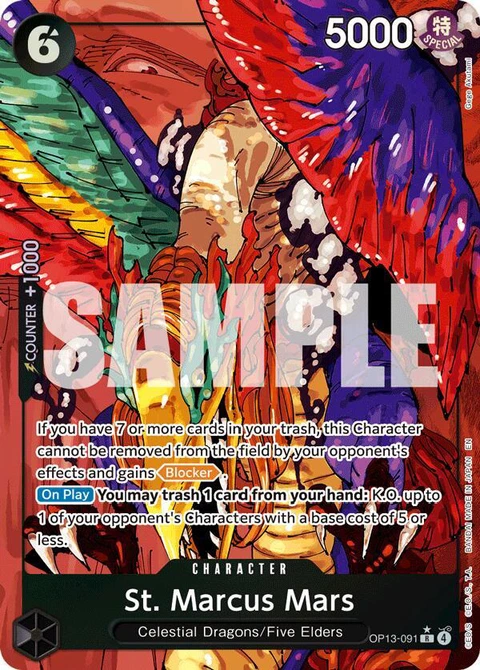 St. Marcus Mars (Alternate Art) - One Piece Card Game card
