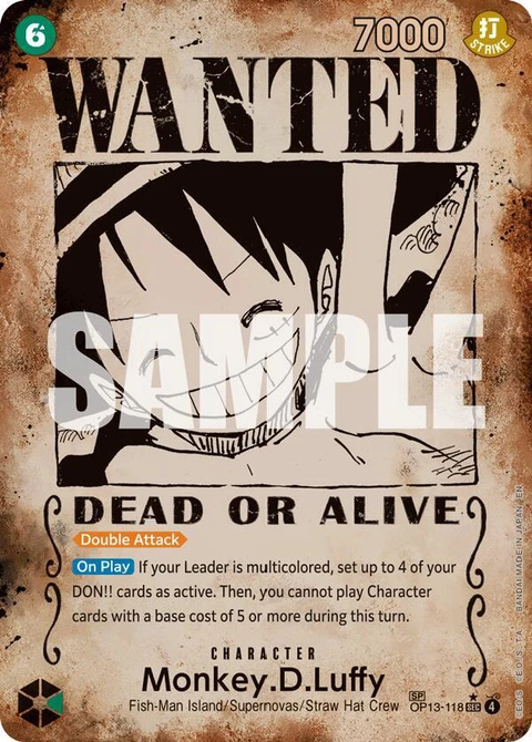 Monkey.D.Luffy (Wanted Poster) - One Piece Card Game card
