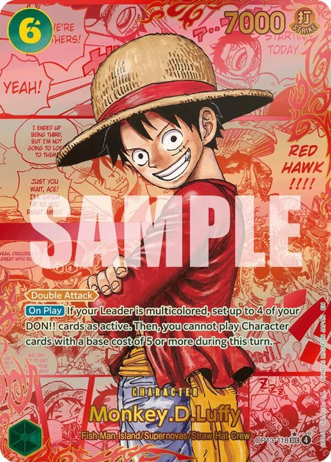 Monkey.D.Luffy (Red Super Alternate Art) - One Piece Card Game card
