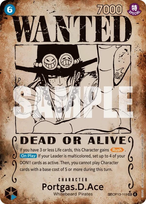 Portgas.D.Ace (Wanted Poster) - One Piece Card Game card