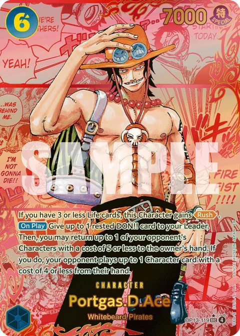 Portgas.D.Ace (Red Super Alternate Art) - One Piece Card Game card