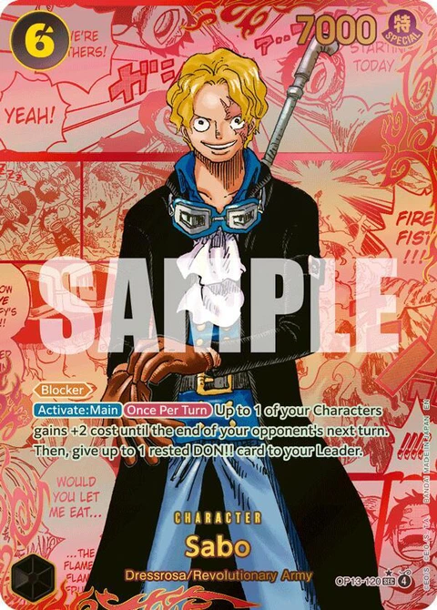 Sabo (Red Super Alternate Art) - One Piece Card Game card