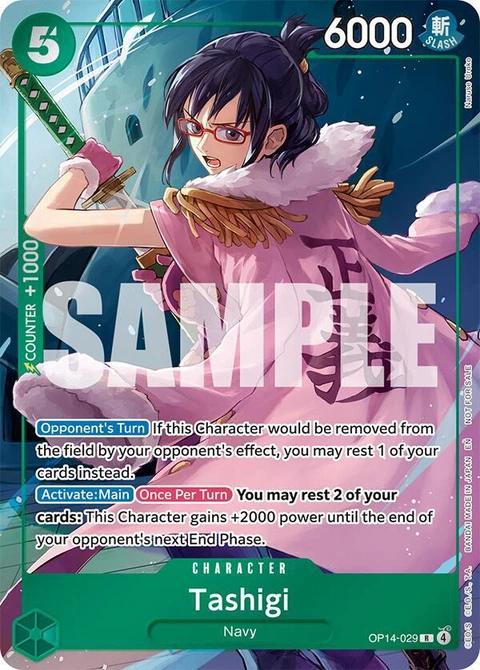 Tashigi (Dash Pack) - One Piece Card Game card