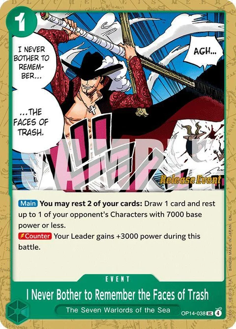 I Never Bother to Remember the Faces of Trash - One Piece Card Game card