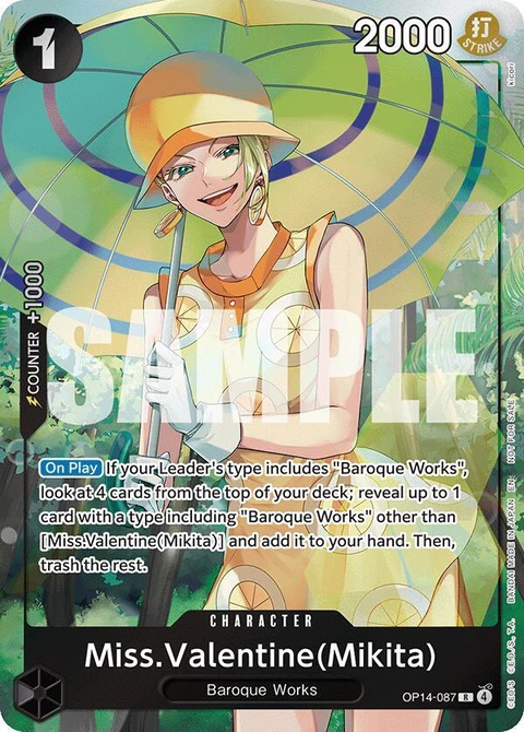 Miss.Valentine(Mikita) (Mikita) (Dash Pack) - One Piece Card Game card