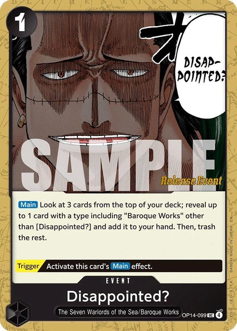 Disappointed? - One Piece Card Game card