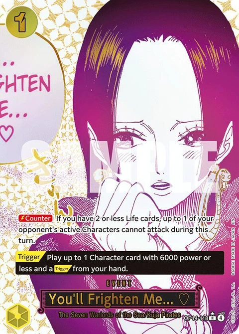 You'll Frighten Me... ♡ (Alternate Art) - One Piece Card Game card