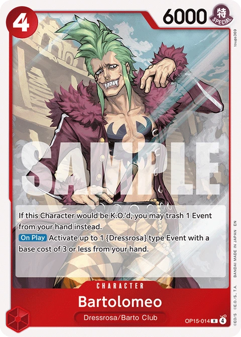 Bartolomeo (Dash Pack) - One Piece Card Game card