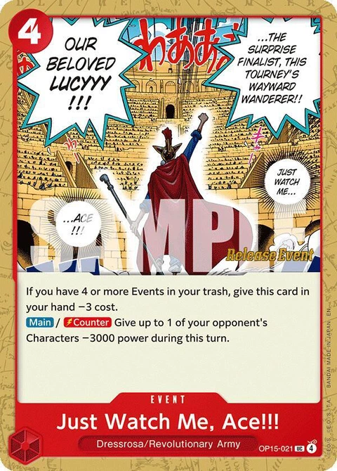 Just Watch Me, Ace!!! - One Piece Card Game card