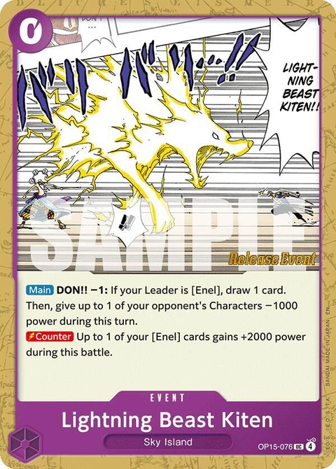 Lightning Beast Kiten - One Piece Card Game card