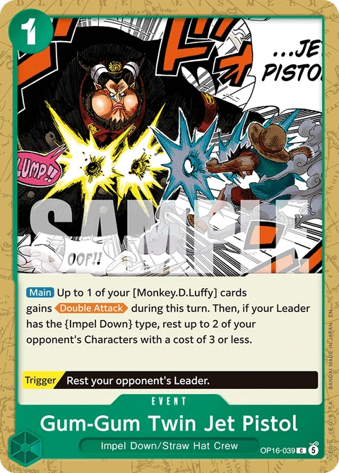 Gum-Gum Twin Jet Pistol - One Piece Card Game card