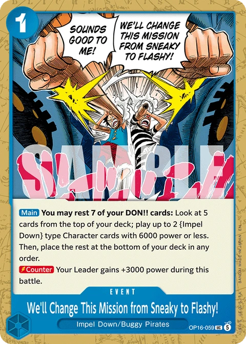 We'll Change This Mission from Sneaky to Flashy! - One Piece Card Game card