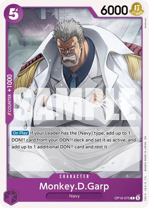 Monkey.D.Garp - One Piece Card Game card
