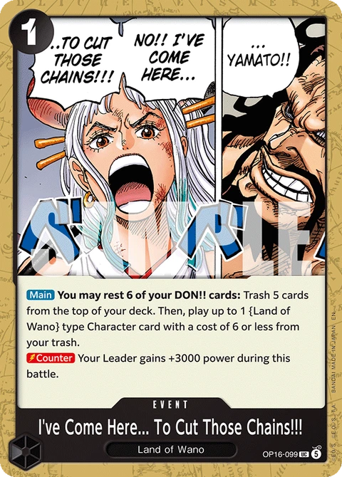 I've Come Here... To Cut Those Chains!!! - One Piece Card Game card