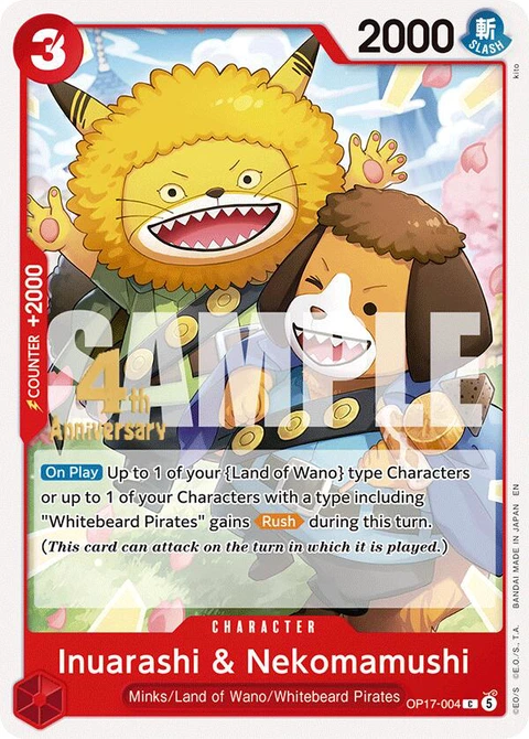 Inuarashi & Nekomamushi - One Piece Card Game card