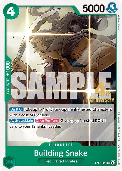 Building Snake - One Piece Card Game card