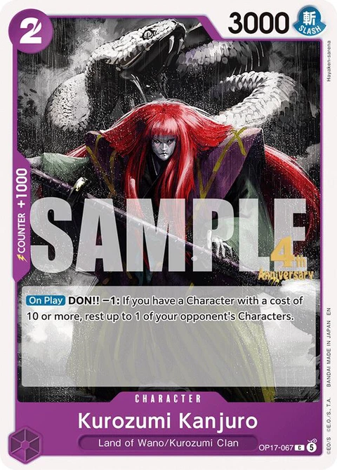 Kurozumi Kanjuro - One Piece Card Game card