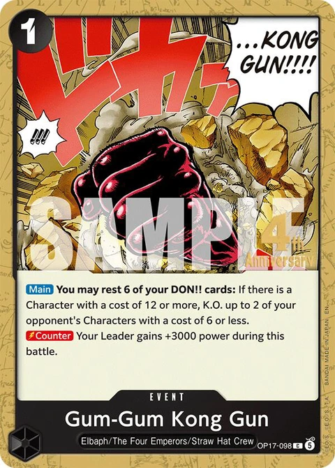Gum-Gum Kong Gun - One Piece Card Game card