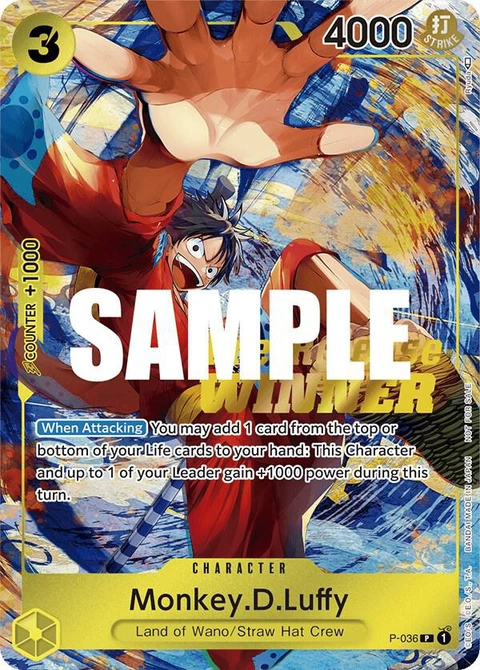 Monkey.D.Luffy (Pre-Release Tournament) (Winner) - One Piece Card Game card