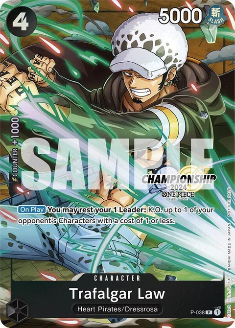 Trafalgar Law - P-038 (CS 2024 Event Pack Finalist) - One Piece Card Game card