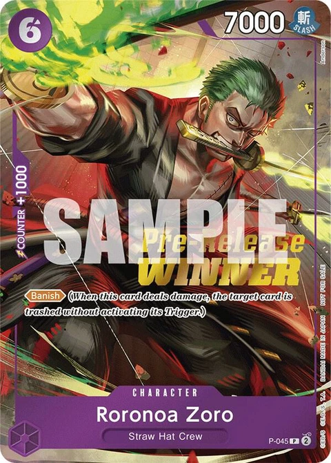Roronoa Zoro (OP-06 Pre-Release Tournament) - One Piece Card Game card
