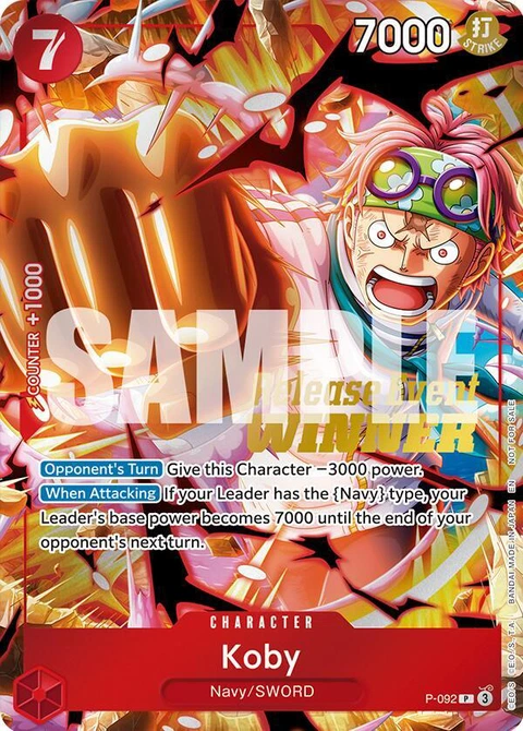 Koby (OP12 Release Event Winner) - One Piece Card Game card
