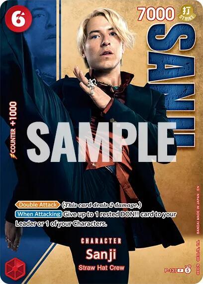 Sanji - P-137 (Premium Card Collection -Live Action Edition Vol.2 Straw Hat Crew-) - One Piece Card Game card