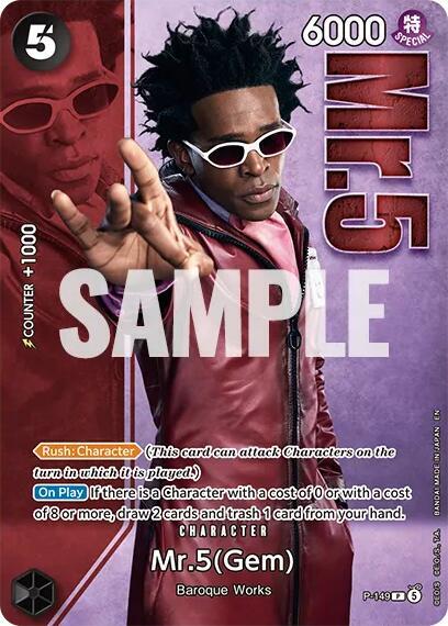Mr.5 (Gem) - P-149 (Premium Card Collection -Live Action Edition Vol.2 Baroque Works-) - One Piece Card Game card