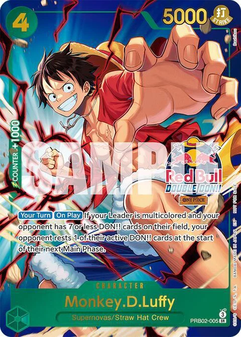 Monkey.D.Luffy (Red Bull Double Don!!) (Winner) - One Piece Card Game card