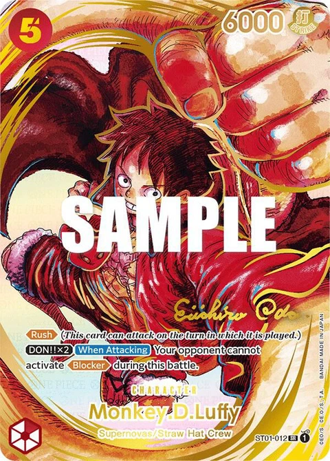 Monkey.D.Luffy (Alternate Art) (Gold-Stamped Signature) - One Piece Card Game card