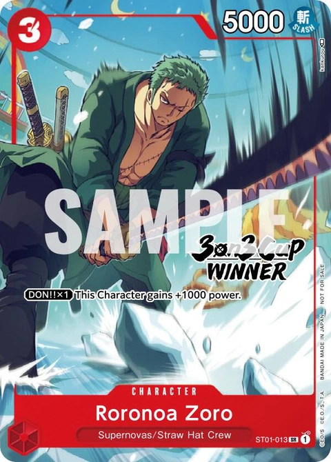 Roronoa Zoro (3-on-3 Cup) - One Piece Card Game card
