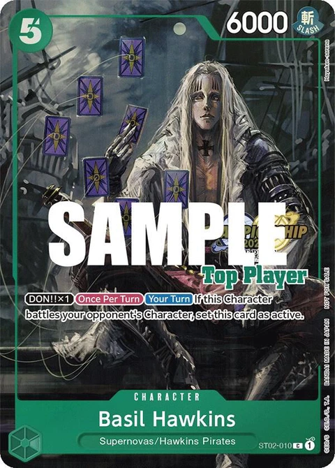 Basil Hawkins (CS 2023 Top Players Pack) - One Piece Card Game card