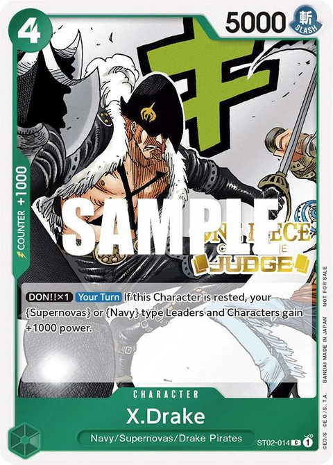 X.Drake (Judge Pack Vol. 2) - One Piece Card Game card