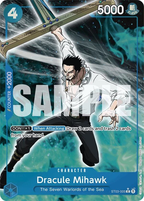 Dracule Mihawk (Full Art) - One Piece Card Game card