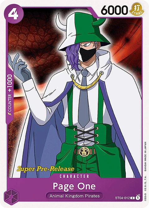 Page One - One Piece Card Game card