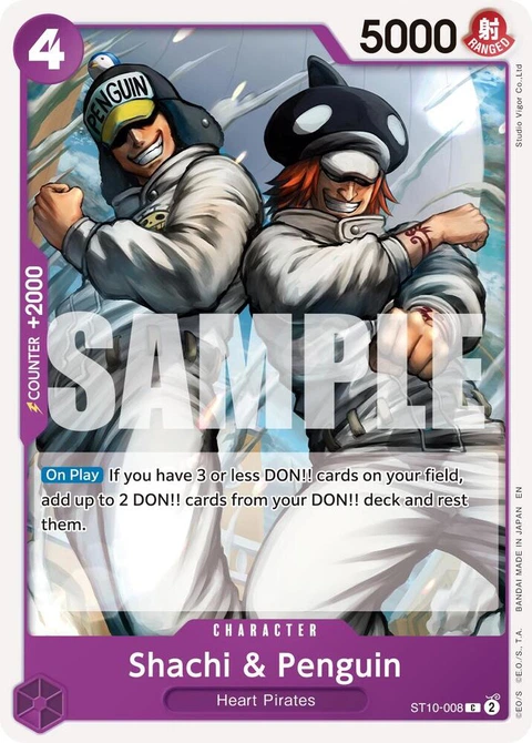Shachi & Penguin (Reprint) - One Piece Card Game card