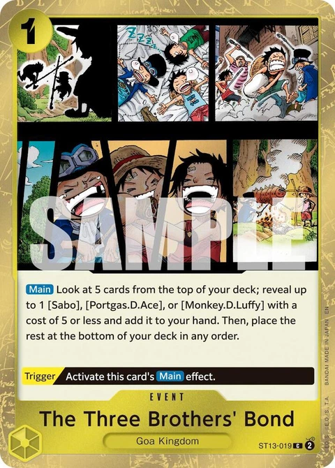 The Three Brothers' Bond (Pirate Foil) - One Piece Card Game card