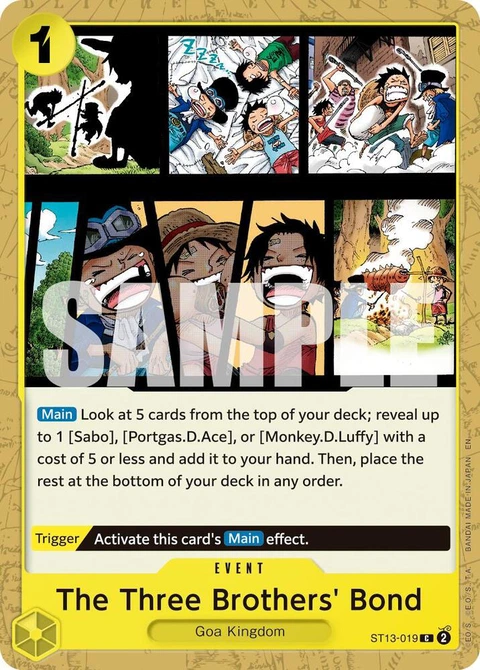 The Three Brothers' Bond (Reprint) - One Piece Card Game card