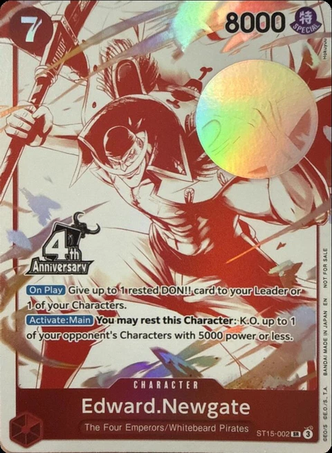Edward.Newgate (4th Anniversary Treasure Campaign Pack) - One Piece Card Game card