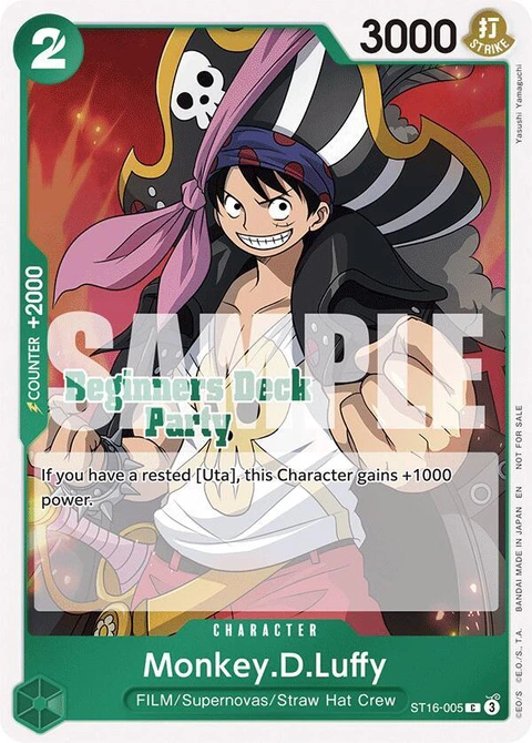 Monkey.D.Luffy (Beginners Deck Party [ST-23] - [ST-28] Participation Pack) - One Piece Card Game card