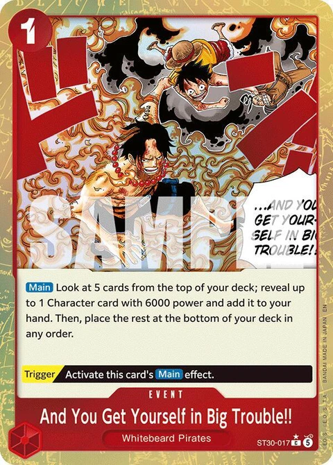 And You Get Yourself in Big Trouble!! (Parallel) - One Piece Card Game card