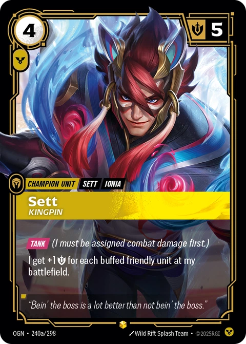 Sett, Kingpin - Riftbound card