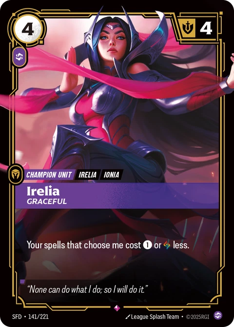Irelia, Graceful - Riftbound card