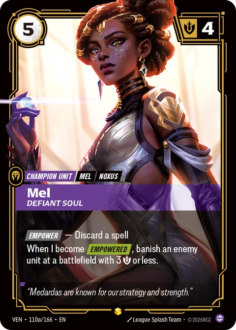 Mel, Defiant Soul - Riftbound card