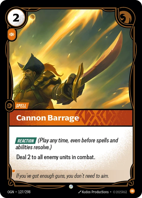 Cannon Barrage - Riftbound card