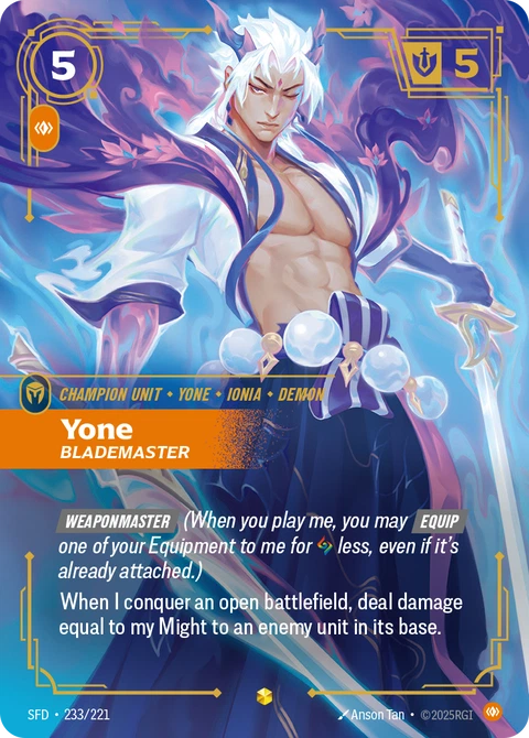 Yone, Blademaster - Riftbound card